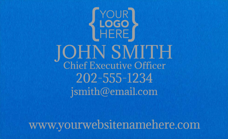 Custom Executive Aluminum Business Card - BLUE